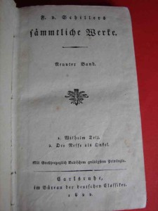 SCHILLER F.: Sammtliche Werke. T. (Bd.) 9. 1822.
