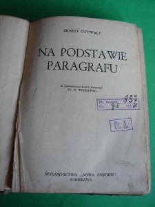 OTTWALD E.: Na podstawie paragrafu. 1938 ?