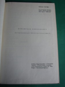 OSIŃSKI T.: Koncepcja twórczości Stanisława Brzozowskiego. 1969.