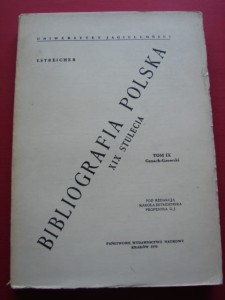 BIBLIOGRAFIA POLSKA XIX WIEKU. T.9. 1970.