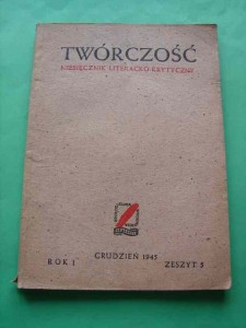 TWÓRCZOŚĆ. Miesięcznik lit. krytyczny. 1945, z. 5.