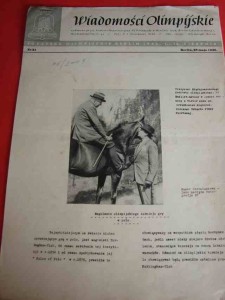 WIADOMOŚCI OLIMPIJSKIE, 1936, nr 31.