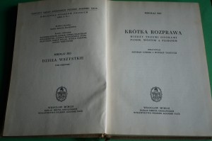 REJ M.: Krótka rozprawa. 1953.