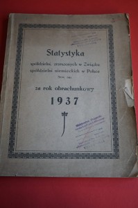 ZWIĄZEK SPÓŁDZIELNI NIEMIECKICH W POLSCE. 1937. 