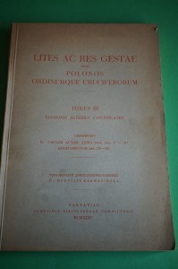 SPORY I SPRAWY POLSKI Z KRZYŻAKAMI. T. 3. 1935. 