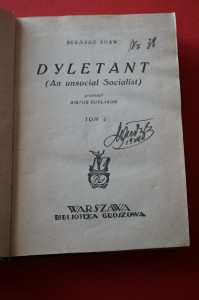 SHAW B.: Dyletant. T. 1-2. ok. 1930.