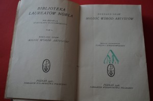 SHAW B.: Miłość wśród artystów. [Powieść]1928.