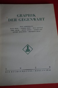 GRAPHIK DER GEGENWART. 1928.