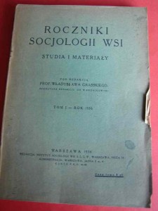 ROCZNIKI SOCJOLOGII WSI. Tom I. 1936.