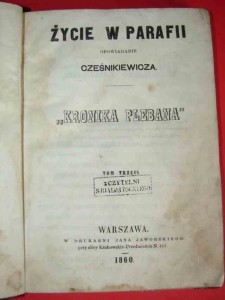 MINISZEWSKI J.A.: Życie w parafii. T 3. 1860