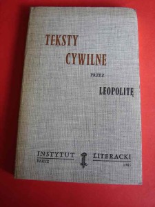 ZIMAND R.: Teksty cywilne. Paryż, 1983.