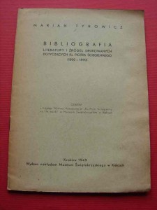 TYROWICZ M.: Bibliografia [...] ks. P. Ściegiennego (1800-1890). 1949.