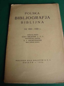 POLSKA BIBLIOGRAFIA BIBLIJNA. 1932