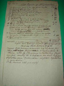 WYLICZENIE KOSZTÓW POGRZEBU 1856