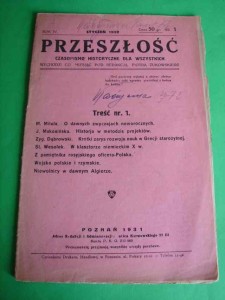 PRZESZŁOŚĆ. R.IV, 1932, nr 1.