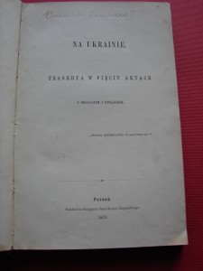 SOWŃSKI L: Na Ukrainie. 1873.[ POWSTANIE STYCZNIOWE]