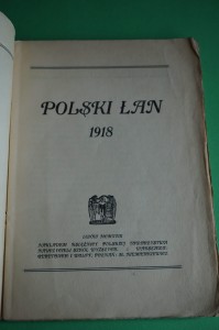 POLSKI ŁAN. [Poezje] 1918. EGZ. SPECJALNY.