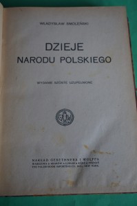 SMOLEŃSKI W.: Dzieje narodu polskiego. 1921. 