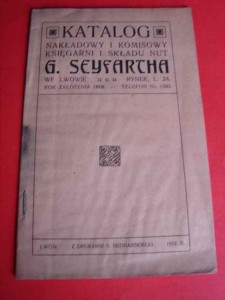 SEYFARTH G.: Katalog nakładowy. 1912