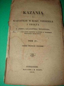 MĘTLEWICZ J.K.: Kazania... T. IV. Petersburg, 1853.