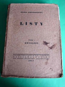 ORZESZKOWA E.: Listy. T.1. Dwugłosy. 1937.