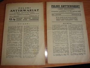 LAMUS HERALDYCZNY. Antykwariat. 2 katalogi ofertowe 1937, 1939.