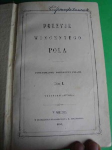 POL W.: Poezyje. T. 1. 1857.