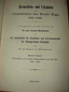 RYGA 1710-1740. [Dzieje miasta] 1906.