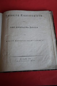 RICHTER J.A.L.: Zwanzig Kupfertafeln und sechs genealogische ... zu Richter`s [...]. 1820.