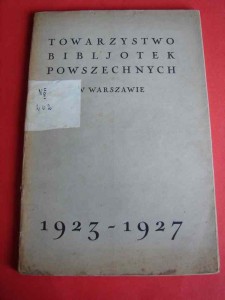 TOWARZYSTWO BIBLIOTEK POWSZECHNYCH W WARSZAWIE 1928
