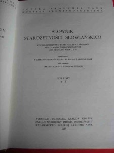 SŁOWNIK STAROŻYTNOŚCI SŁOWIAŃSKICH T. 5