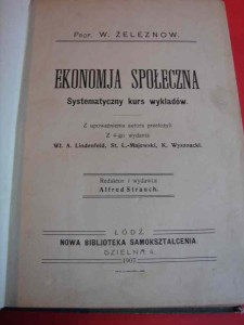 ŻELEZNOW W.: Ekonomia społeczna. 1907.