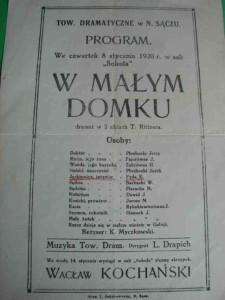 TOWARZYSTWO DRAMATYCZNE W NOWYM SĄCZU 1920
