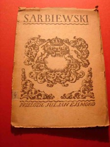 SARBIEWSKI M.K.: Tęsknota do ojczyzny błękitnej. 1924.