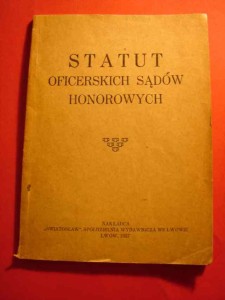 STATUT OFICERSKICH SĄDÓW HONOROWYCH. 1927.