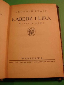 STAFF L.: Łabędź i lira. lata 1920-te